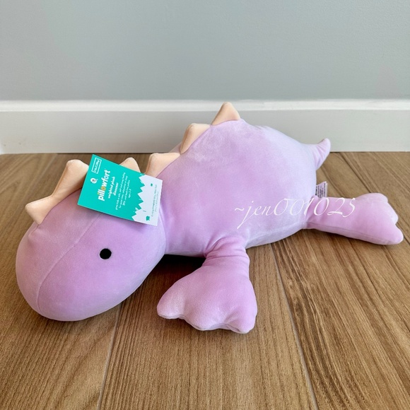 Purple Dinosaur Weighted Plush Throw Pillow - Pillowfort - Picture 5 of 9